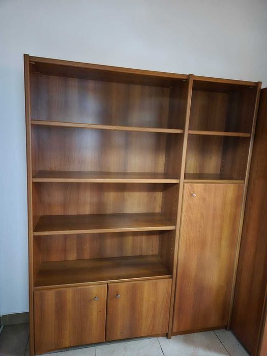 Mobila hol / bibliotecă Neoset din lemn – stare foarte bună