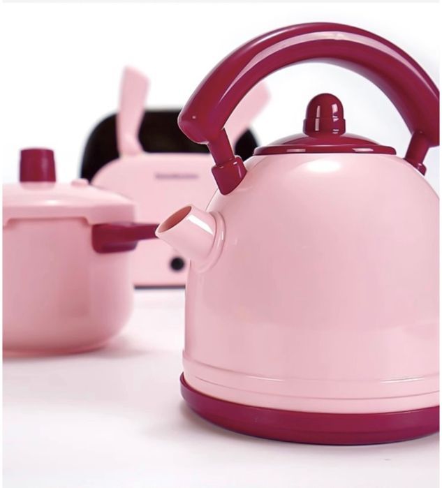 Детски комплект за готвене с котлони, тигани и зеленчуци