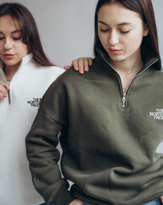 Bluză de molton Relaxed Fit cu fermoar