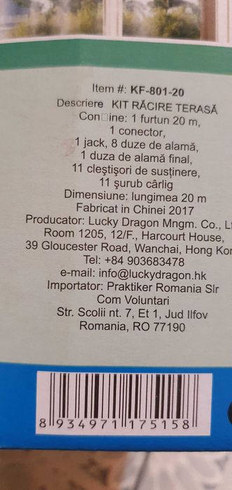 Kit/sistem racire terasa