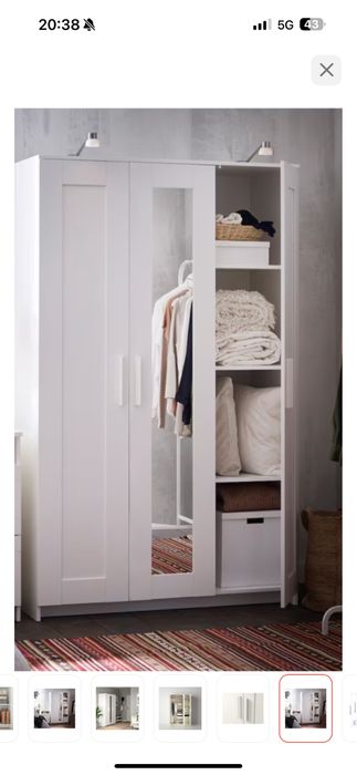 Срочно продам белый шкаф