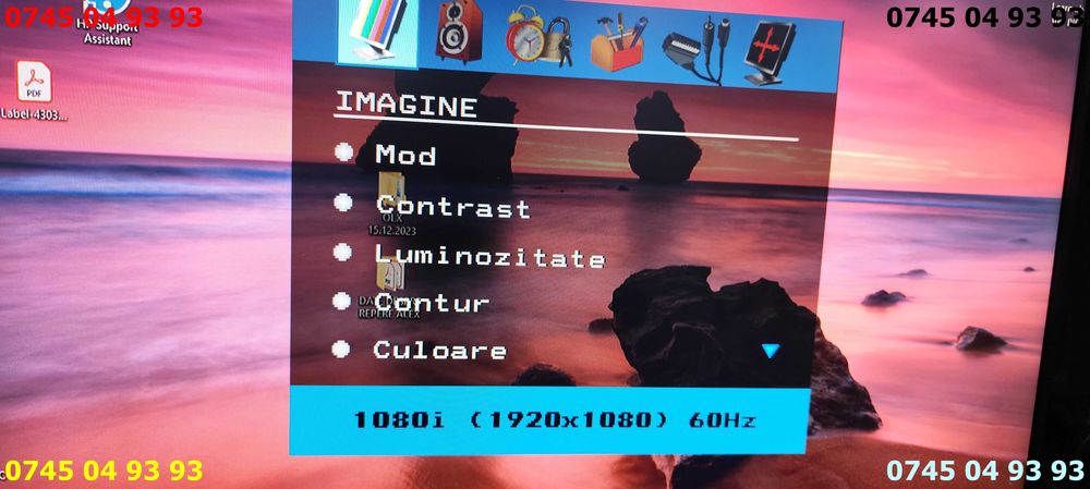 televizor rainford TFT 2660 ecran spart electronica buna telecomanda