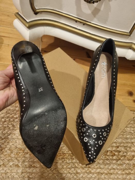 Pantofi stilleto cu tinte-piele naturala