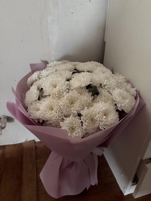 Белые кустовые хризантемы