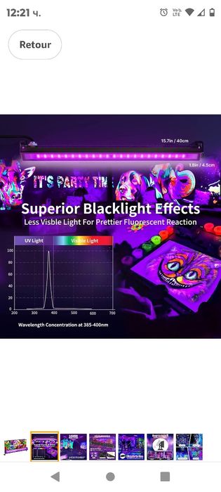 28 бр.AUROHOPE 50W LED черна светлина UV прожектор IP66 с щепсел и пре