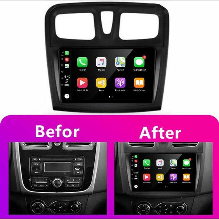 Мултимедия за Dacia Sandero Logan Renault Навигация Android 2DIN ДИН