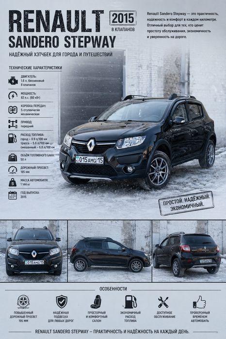Продам автомобиль Renault Sandero Stepway 2