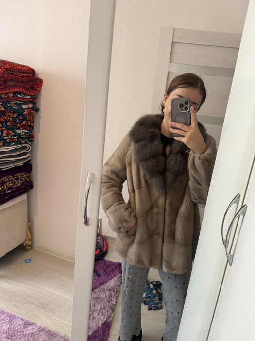 Шуба норковая соболь