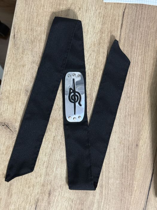 Повязка Наруто (протектор шиноби) — стильная, чёрная