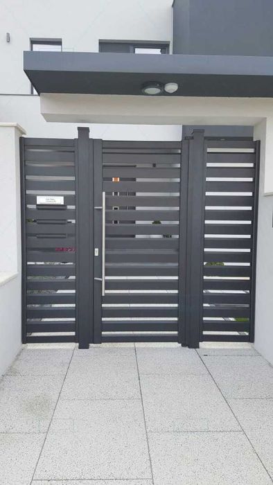 Garduri și porți stil jaluzea șipcă metalică tabla cutata