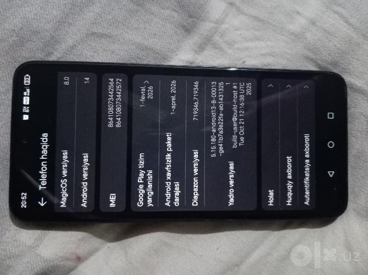 Honor x7c 256 gb  karobkasi bor ochilmagan yangi