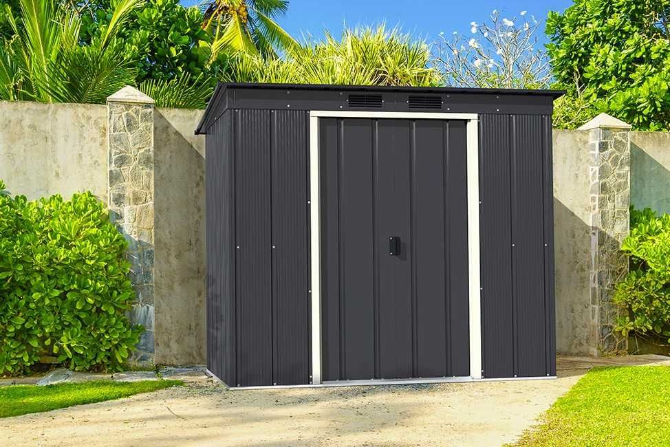 Casuta gradina DURAMAX Eco 6X4, otel, 203.1 x 123.6 x 176 cm, antracit