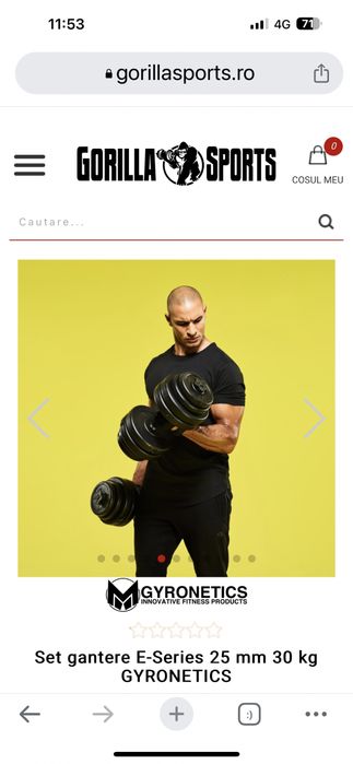 Gantere reglabile noi set 30 kg, 15 kg+15 kg=30 kg