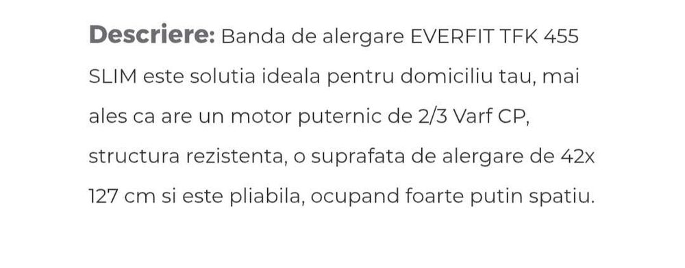 Banda de alergare Ever Fit