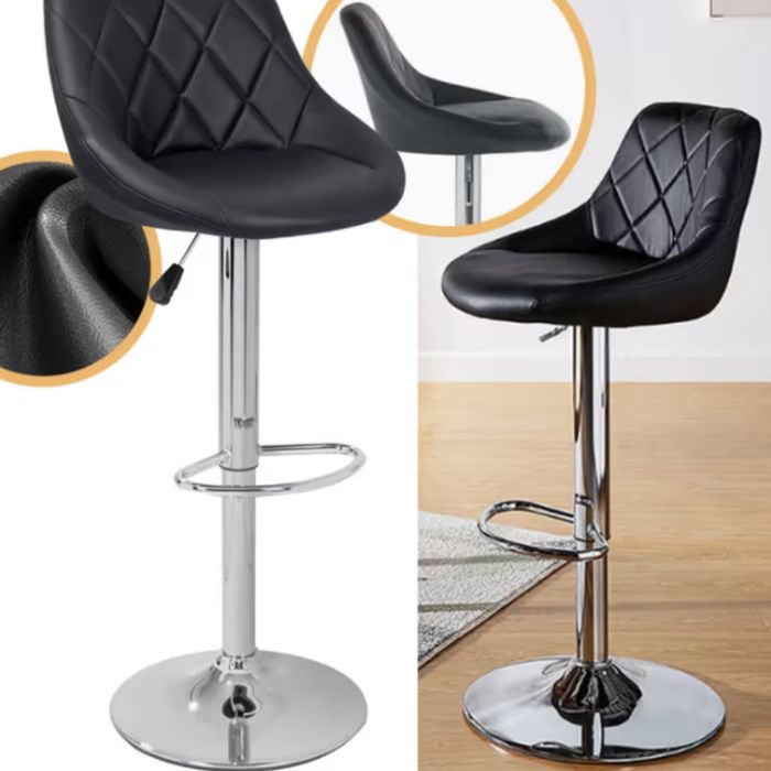 Бар стол с регулируема височина и въртяща функция – комфорт и стил за