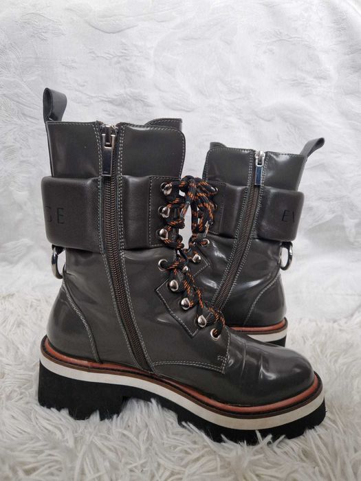 Botine Eva Minge mărimea 37 – platformă, piele lucioasă