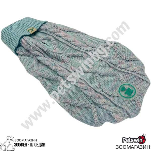 Пуловер за Куче/Коте - 7 размера - Mille - Синя разцветка - Freedog