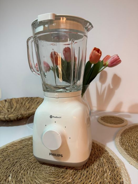 Blender Philips 400W, 1.25 L, 2 viteze + functie impuls