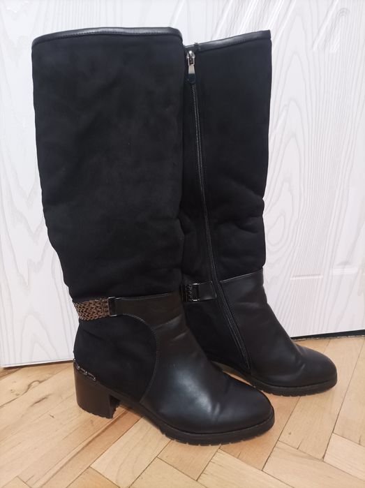 Дамски ботуши с велур