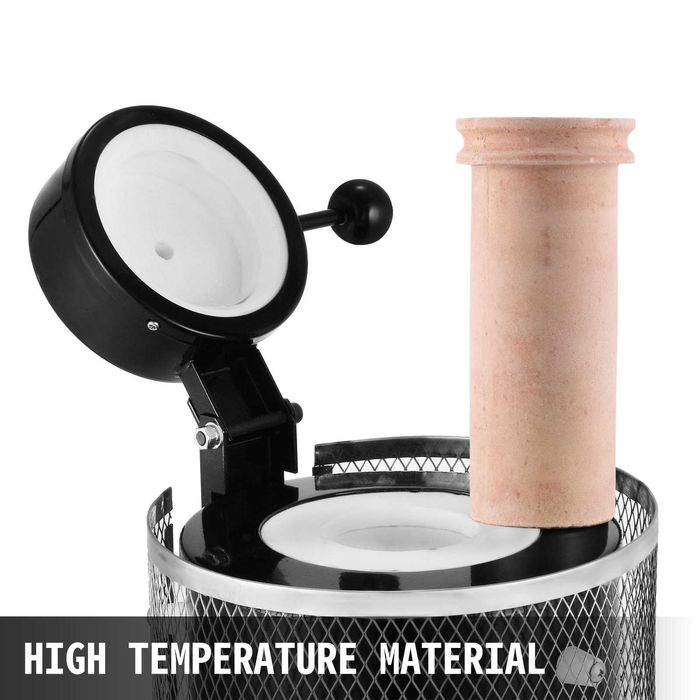 Cuptor electric de topit metale pretioase 1350W 3 kg creuzet ceramic temperatura max 1150 C control PID pentru aur argint cupru aluminiu