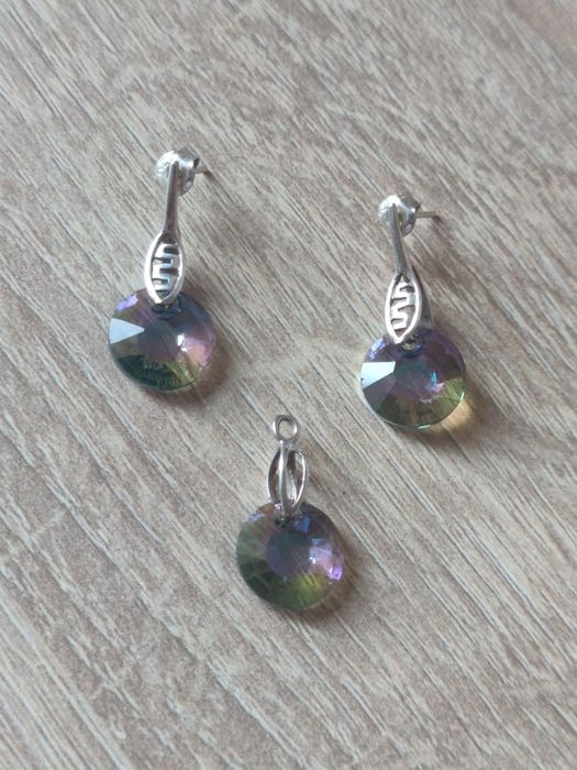 Bijuterii argint 925  lantisor cercei pandativ seturi