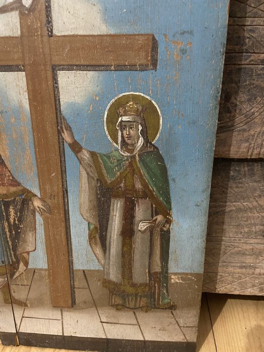 Icoana veche Sfintii Imparati Constantin si Elena