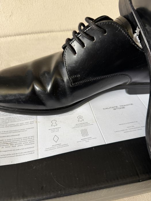Pantofi Denis (Anna Cori) barbat piele naturala lacuita negru - 39