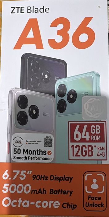 ZTE dable A36 новый