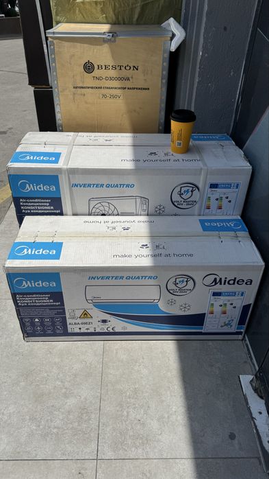 Кондиционер Midea, Мощный, Инвертор самый топовый, доставка по городу