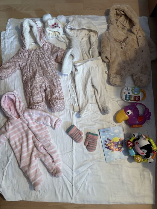 Lot complet haine nou nascut fetita aproape gratis/donez multe body salopete combinezoane pantaloni H&M Next C&A Zara