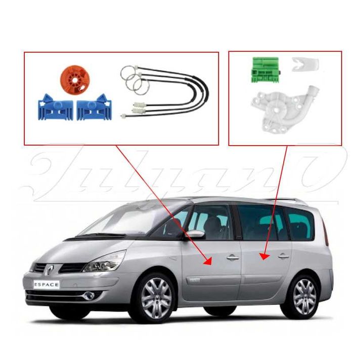 Ремонтен комплект за ел. машинка за стъкло за RENAULT ESPACE IV - 4