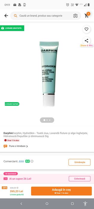 Crema Darphin Paris 15 ml pt ochi