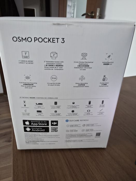 DJI Osmo Pocket 3 Creator + Card de memorie SanDisk Extreme 128gb.
Cam