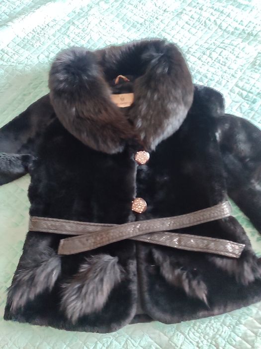 Шуба цигейковая + натуральный писец