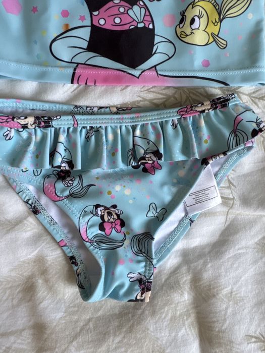 Нов бански minnie mouse от две части за бебе момиче Cool club