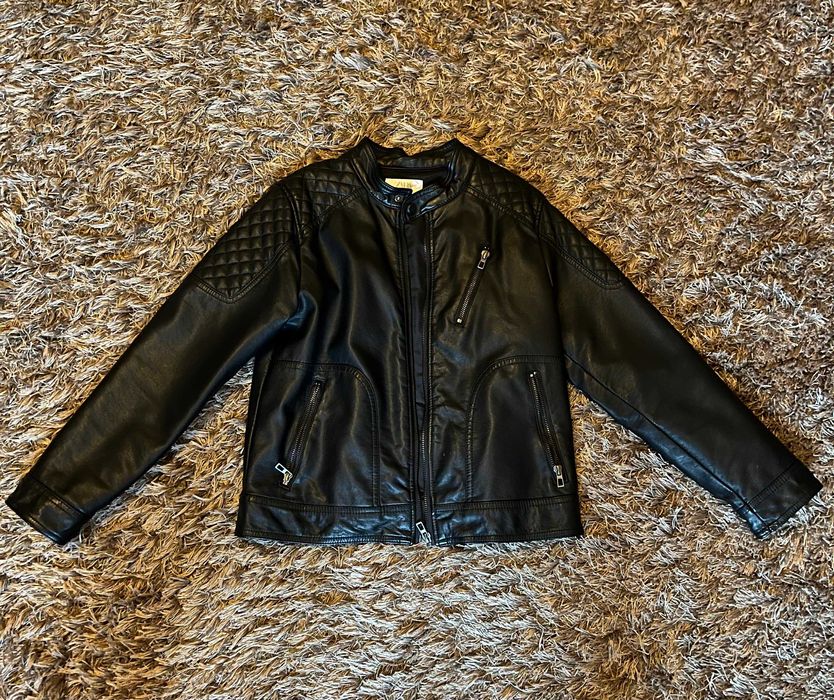 Geaca piele baieti, Zara, mar. 140, neagra
