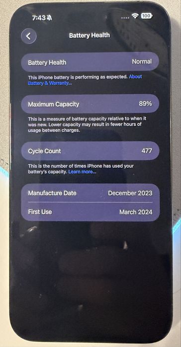 iPhone 15 Pro Max 256GB Black Titanium