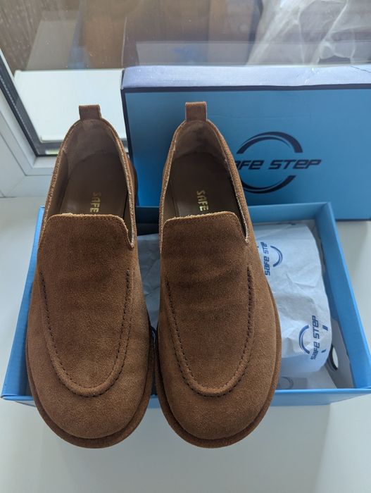 Лоферы из натуральной замши