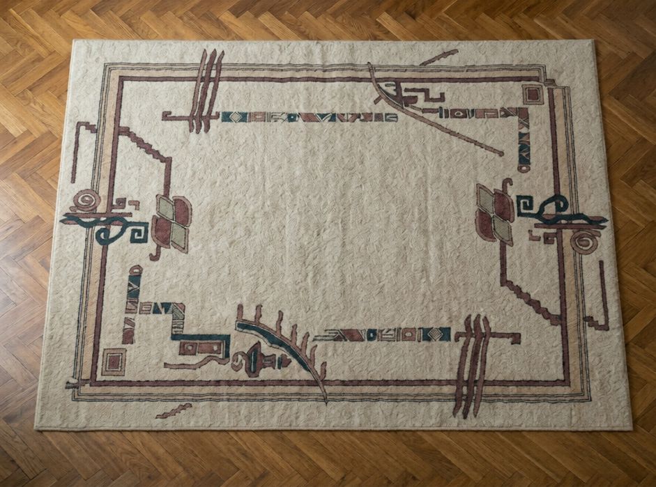 Covor Textură Bogată și Accente Art Deco