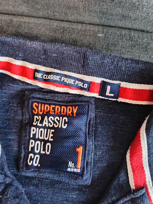 Тъмносиня поло тениска Superdry