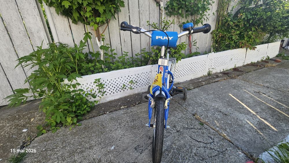 Bicicleta Puky 16 inch băieți cu roți ajutatoare