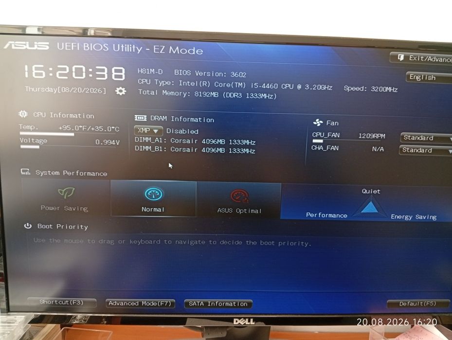 Kit Pc : ASUS H81M-S1, CPU i5 Quad Core 3,4 GHz, 8Gb DDR3 CORSAIR,