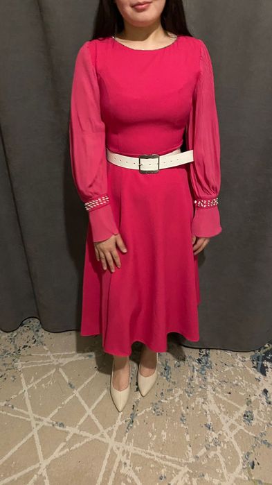 платье розовое вечерний