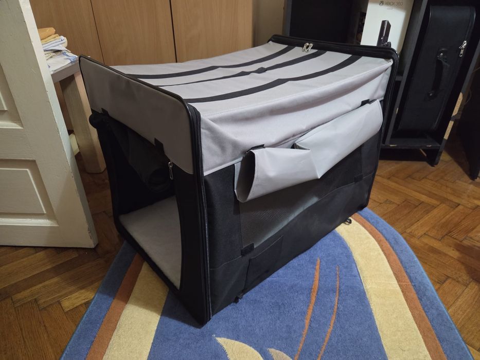 FLAMINGO Cort pentru câini Smart Top Plus impermeabil, Negru-Gri