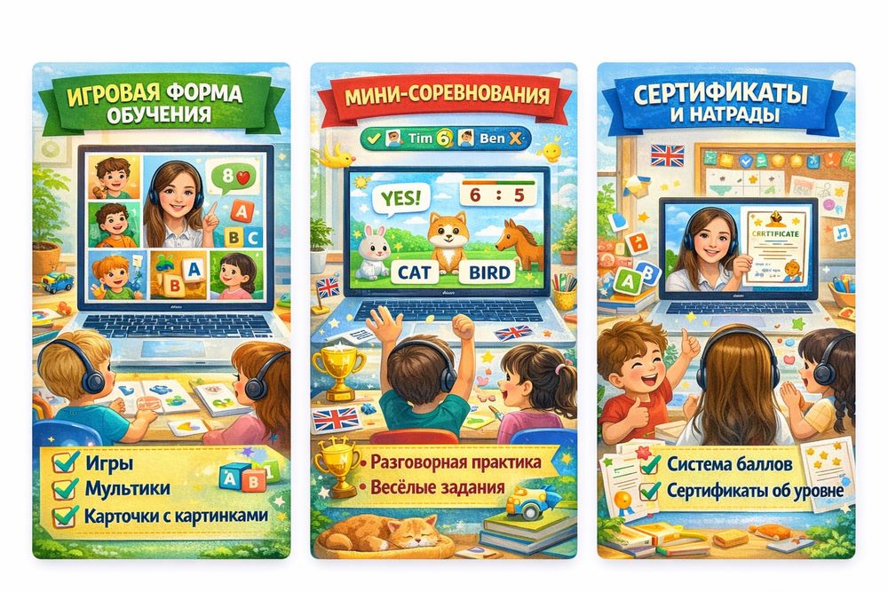 Открыт набор в онлайн-группу по английскому языку с нуля для детей