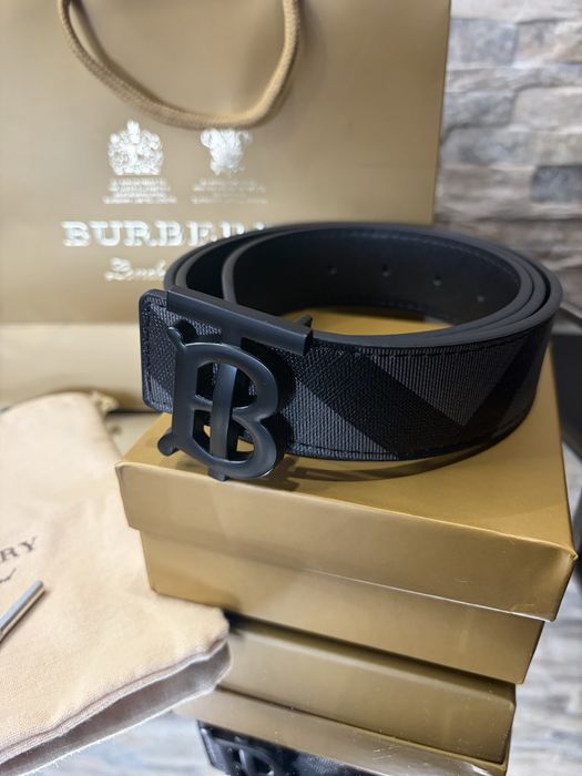 Мъжки Колан Естествена Кожа Burberry