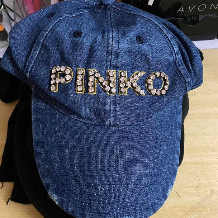 Pinko оригинална шапка от деним Пинко