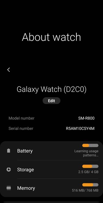 Vand smart watch Samsung Galaxy SM R-800