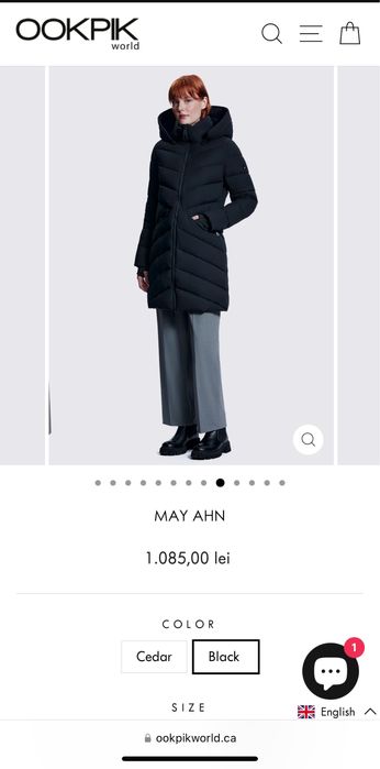 Geaca cu gluga XL dama premium Canada Ookpik May Ahn