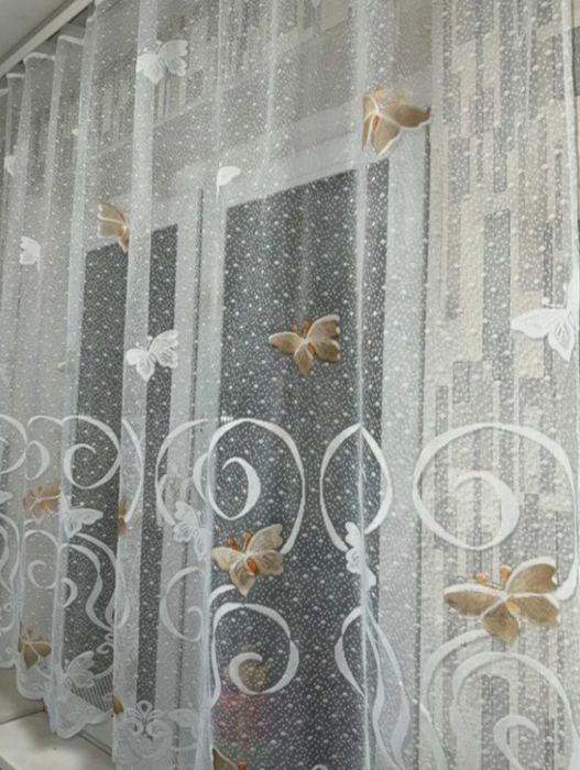 Тюль готовый на широкий ленте